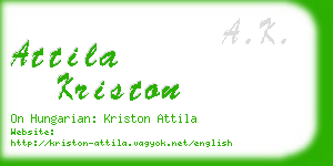 attila kriston business card